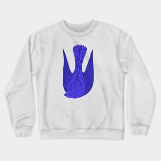 Cute purple love bird in the air Crewneck Sweatshirt